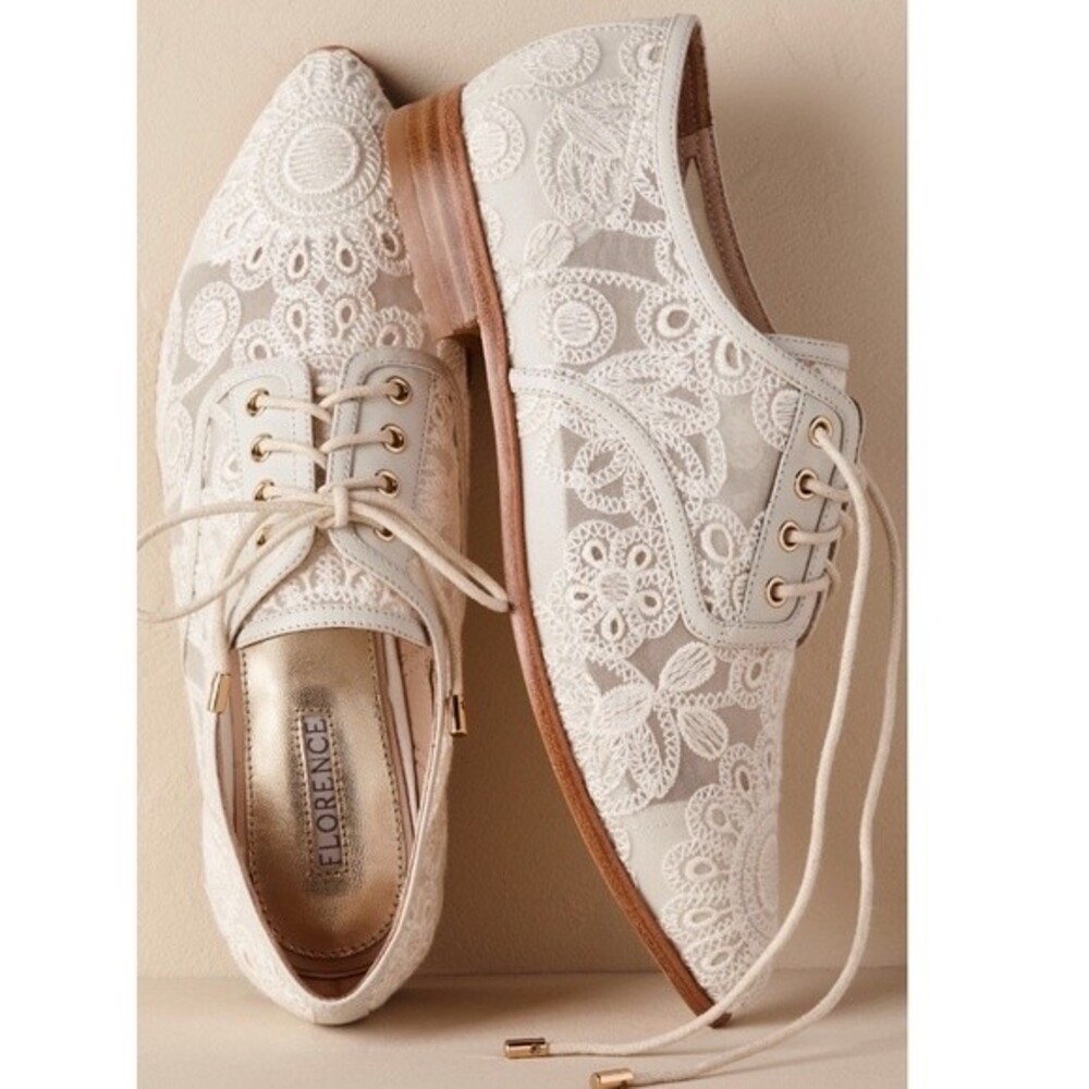 Anthro BHLDN Agnes Lace Oxfords
